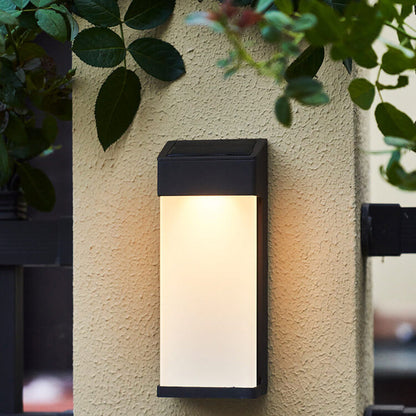 Solar Frosted Glass Outdoor Wall Light