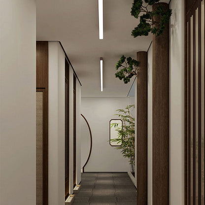 Modern Wood Linear LED Ceiling Light