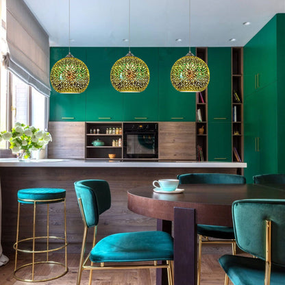 Colorful Firework Glass Globe Pendant Light