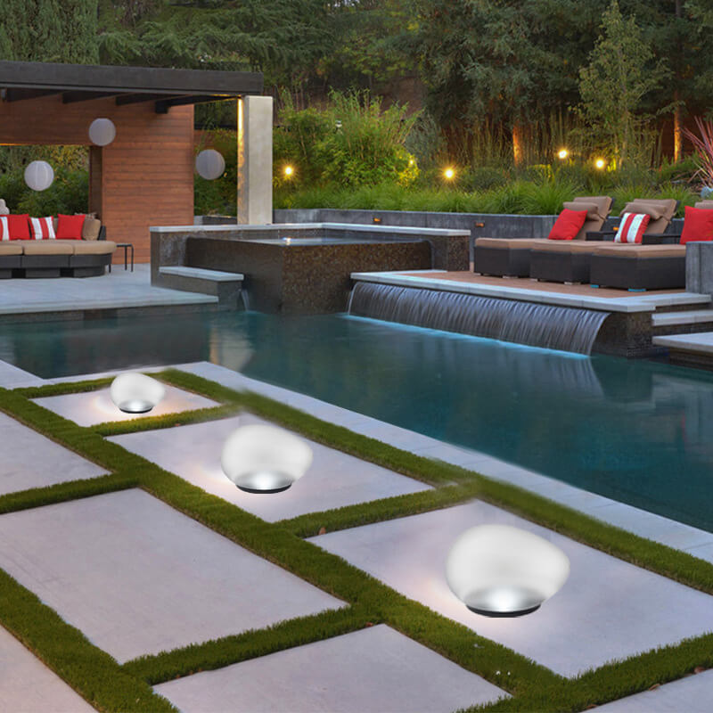Solar LED Pebble Landscape Light