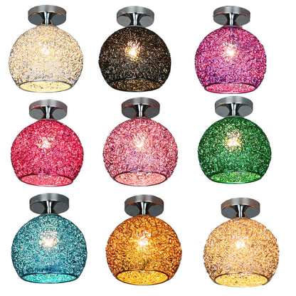 Modern Textured Glass Globe Ceiling Light