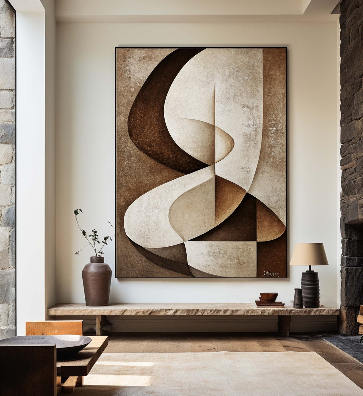 Elegant Textured Canvas Painting