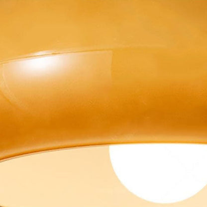 Modern Retro Amber Glass Ceiling Light
