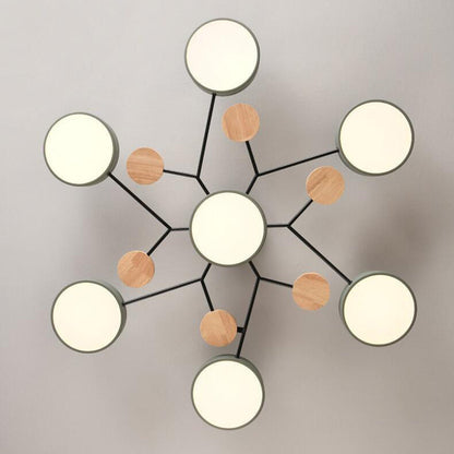 Modern Multi-Disc Branch LED Ceiling Light
