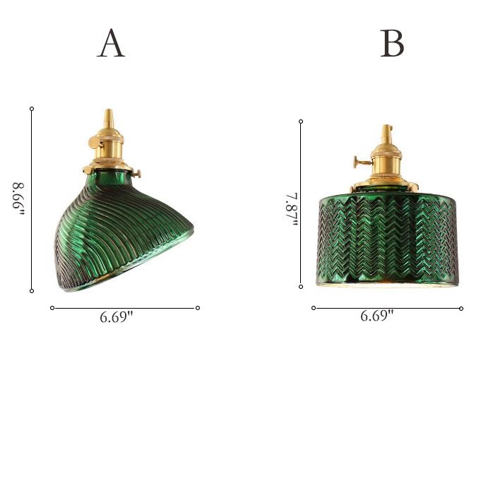 Modern Green Glass Double Pendant Ceiling Light