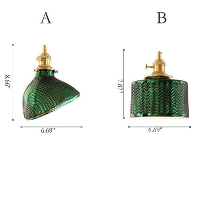 Modern Green Glass Double Pendant Ceiling Light