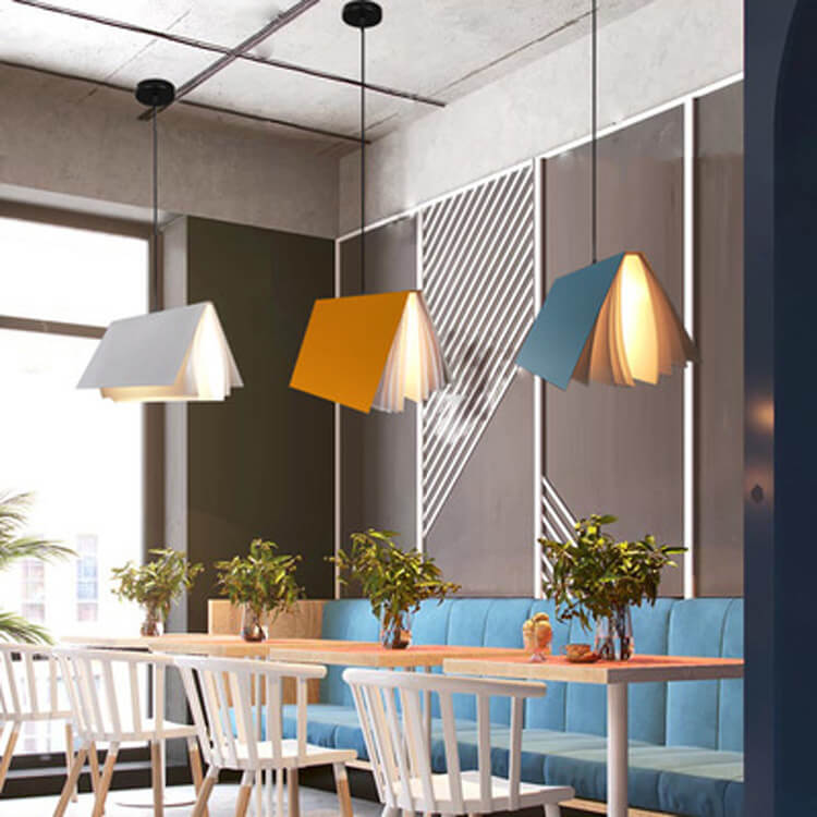 Modern Folding Book Pendant Light