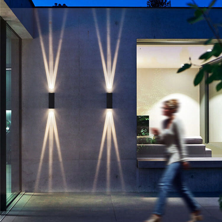 Modern Dual Beam LED Outdoor Wall Light