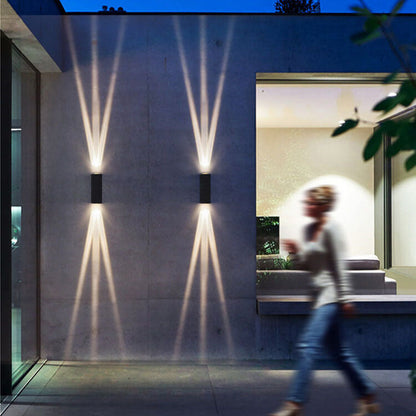 Modern Dual Beam LED Outdoor Wall Light