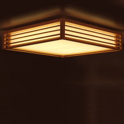 Japanese Style Wooden Frame LED Ceiling Light