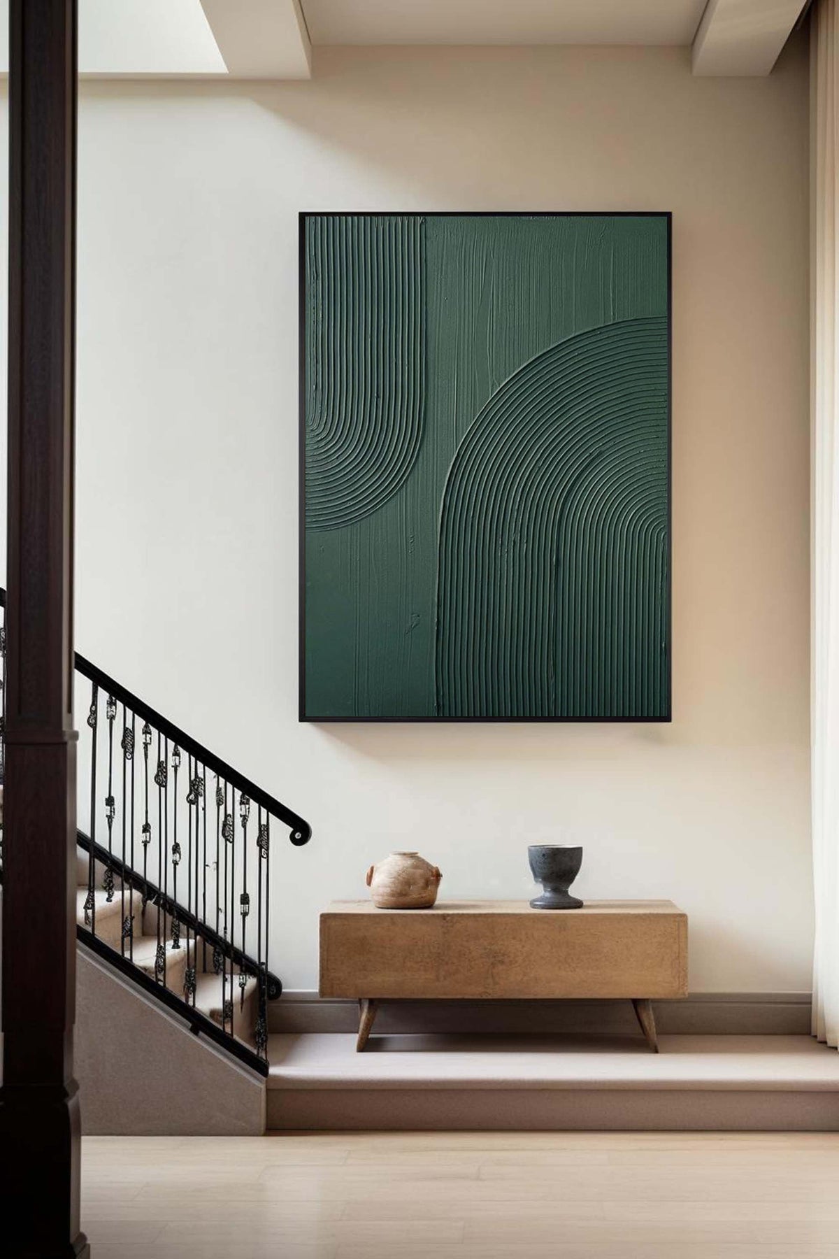 Textured Arc Canvas Painting