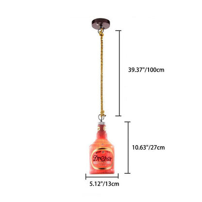 Colorful Bottle Pendant Light