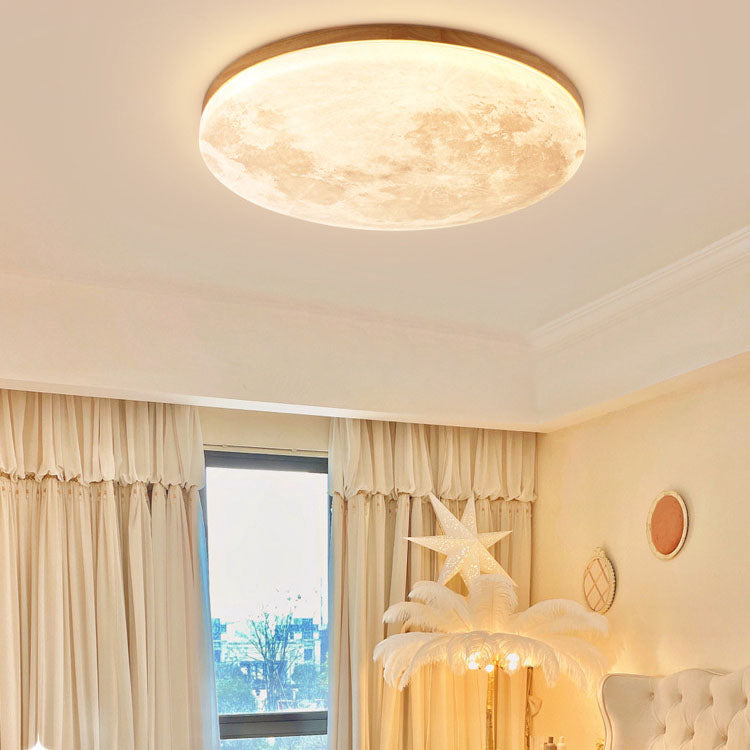 Nordic Minimalist Moon LED Flush Mount Ceiling Light