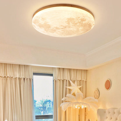 Nordic Minimalist Moon LED Flush Mount Ceiling Light