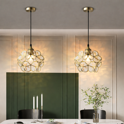 WOMO Cherry Blossom Stained Glass Pendant Light-WM2100