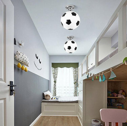 Kids Soccer Ball Ceiling Light