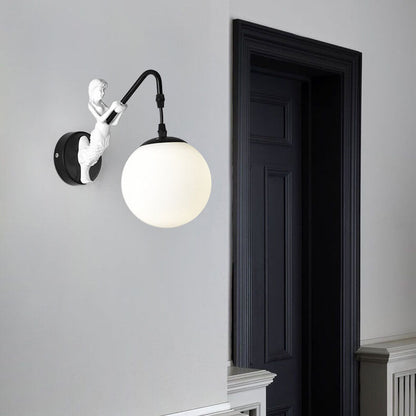 Vintage Mermaid Globe Wall Sconce