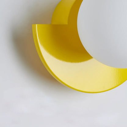 Modern Colorful Globe Wall Lamp with Semi-Circle Accent