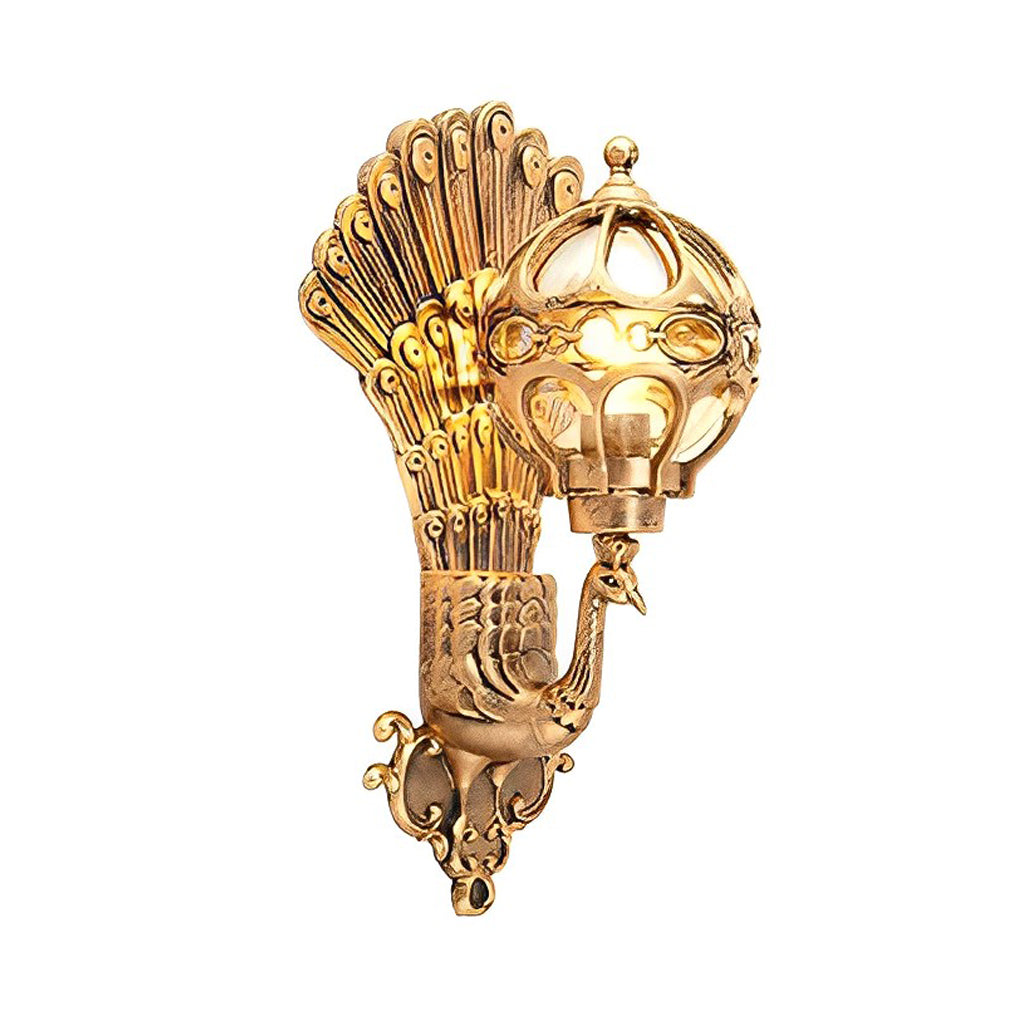 Vintage Peacock Outdoor Wall Light