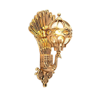Vintage Peacock Outdoor Wall Light