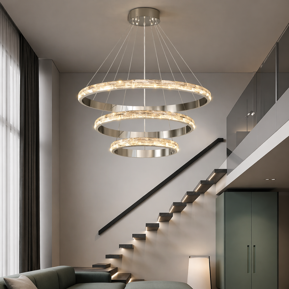 Crystal Spiral LED Chandelier
