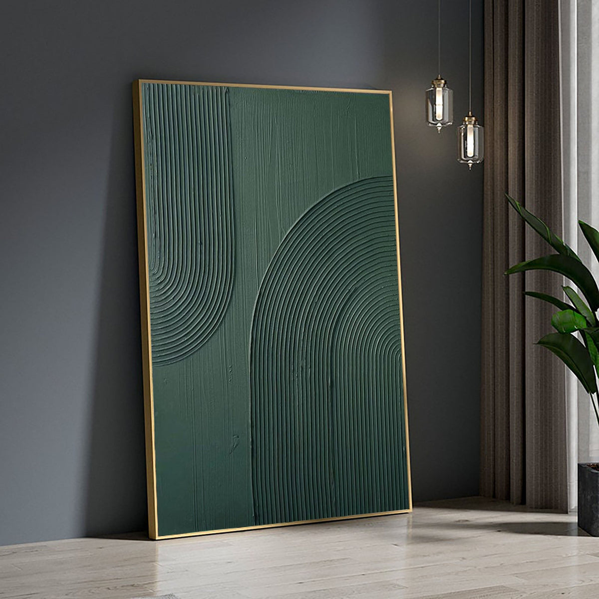 Textured Arc Canvas Painting
