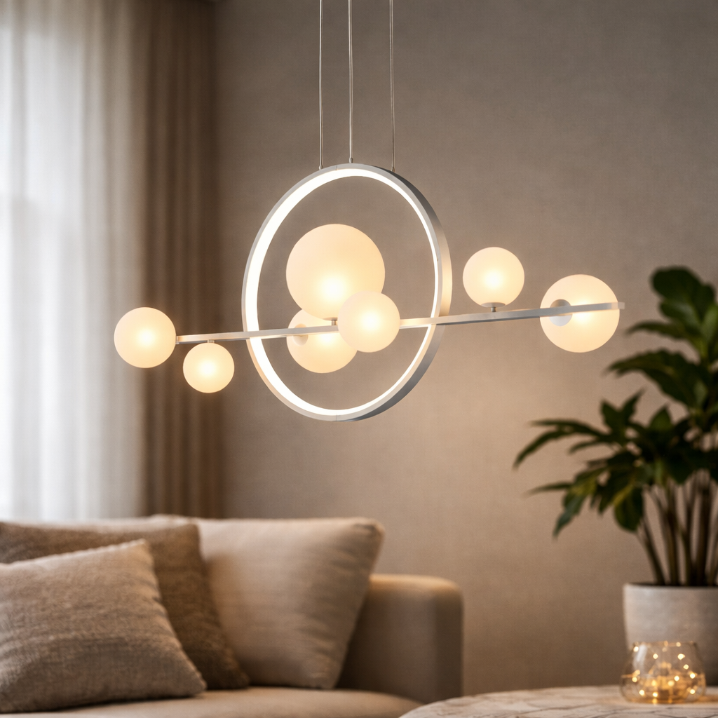 Modern Orb Ring LED Pendant Chandelier