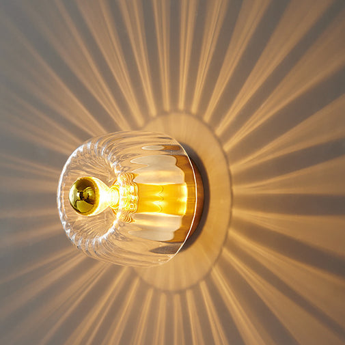 Crystal Sunburst Glow Flush Mount Light