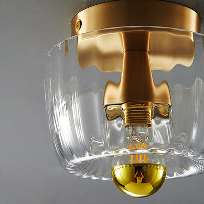 Crystal Sunburst Glow Flush Mount Light