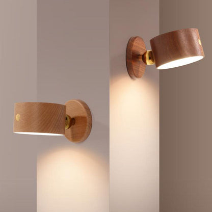 Rechargeable Wooden LED Wall Light
