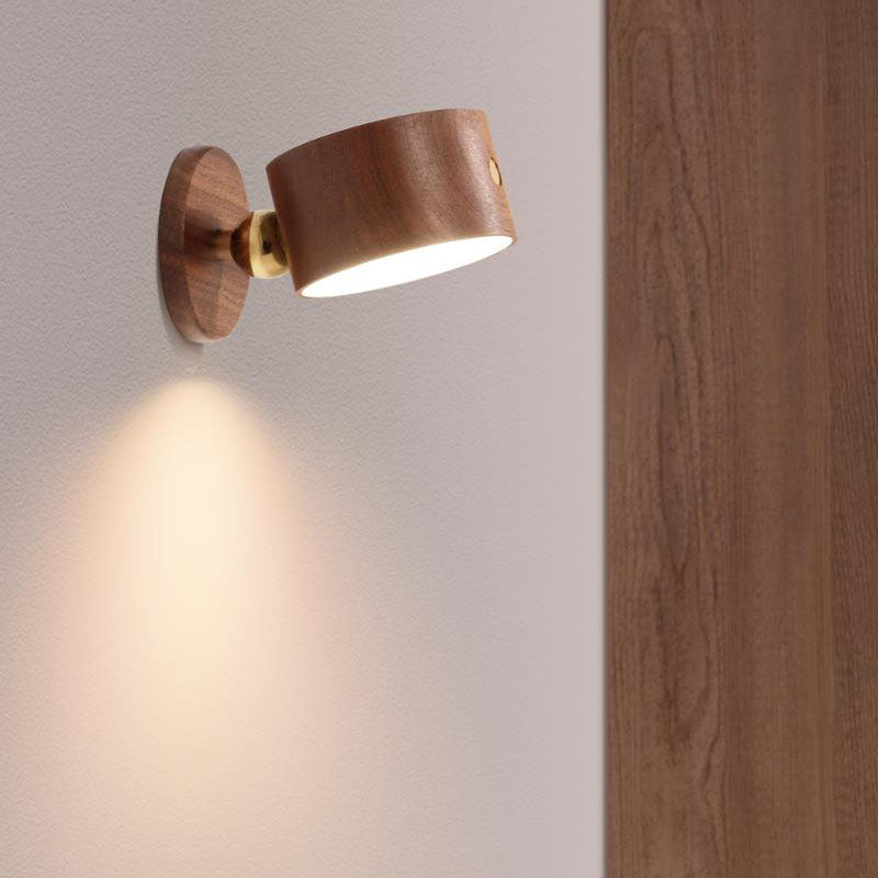 Rechargeable Wooden LED Wall Light