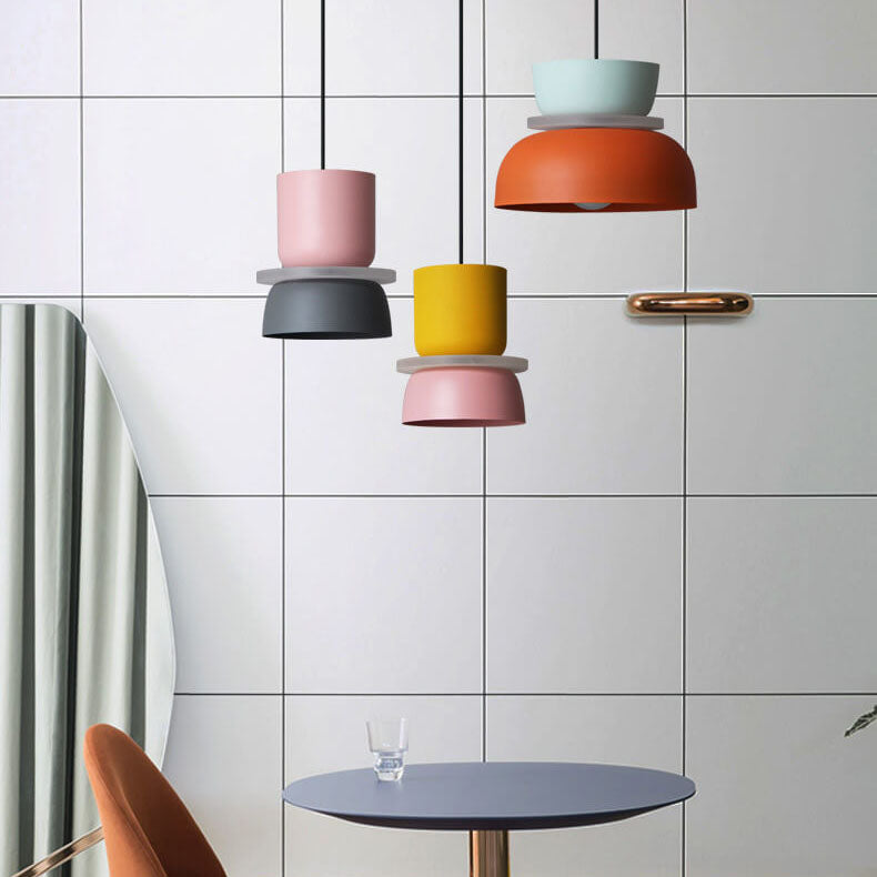Modern Color Block Minimal Pendant Light