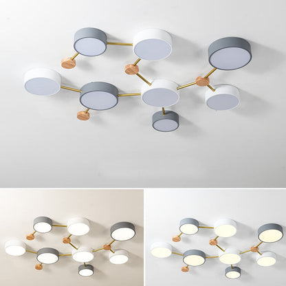 Modern Nordic Multi-Head LED Ceiling Light