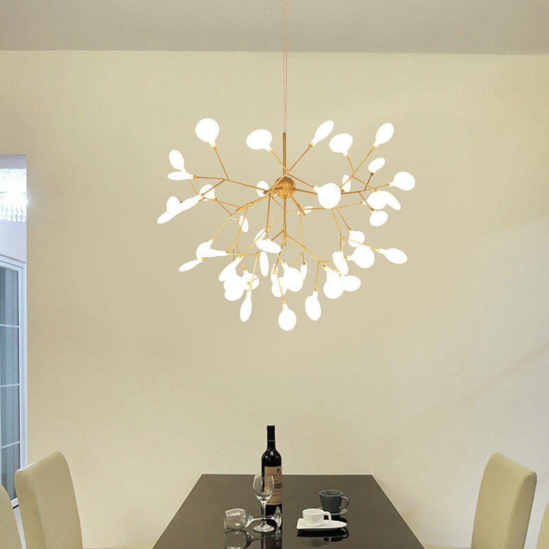 Modern Gold Branch LED Chandelier Light