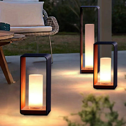 Modern Outdoor LED Frame Lantern Light