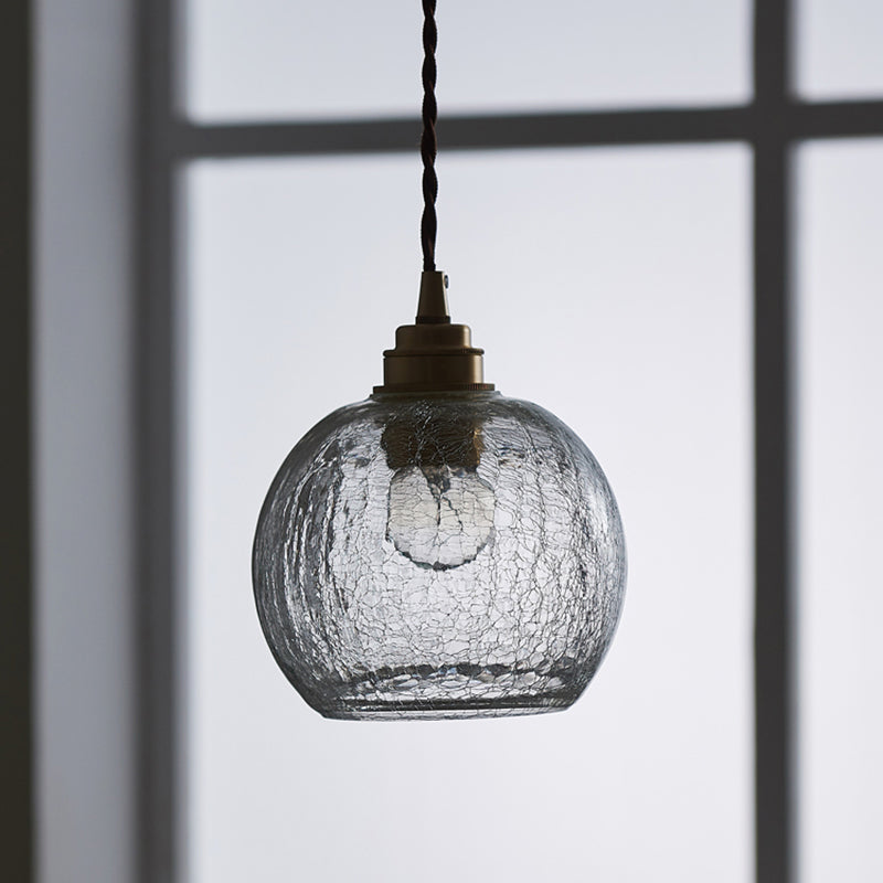 Vintage Crackle Glass Pendant Light