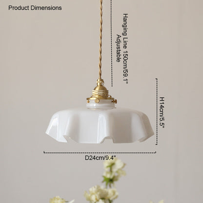 Florale Retro Glass Flower Pendant Light