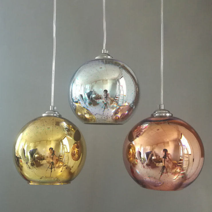 Colorful Firework Glass Globe Pendant Light