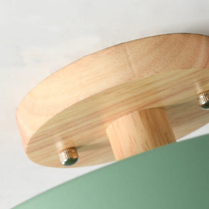 Scandinavian Wood Accent Round Ceiling Light