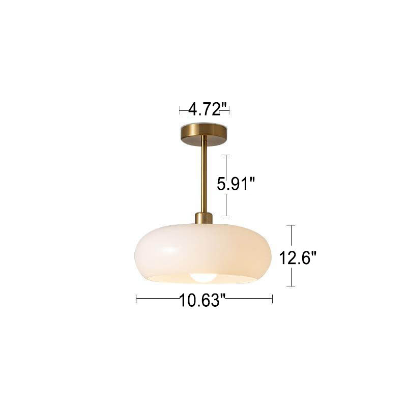 Modern Retro Amber Glass Ceiling Light