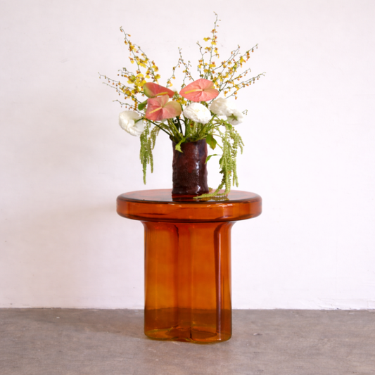 Handcrafted Glass Accent Table