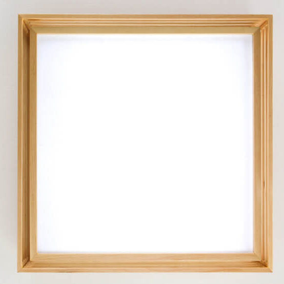 Japanese Style Wooden Frame LED Ceiling Light