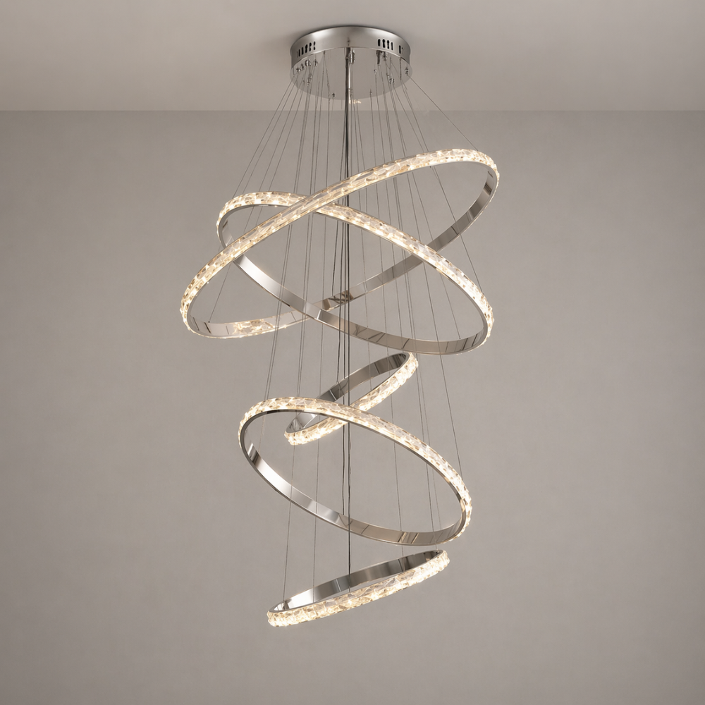 Crystal Spiral LED Chandelier