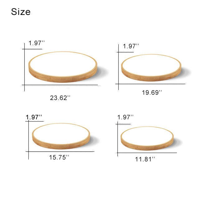 Modern Wood Trim LED Ceiling Light