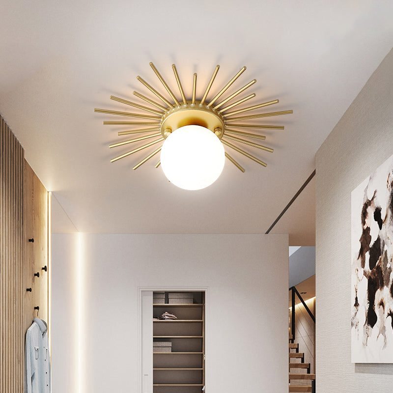 Frosted Globe Ceiling Light