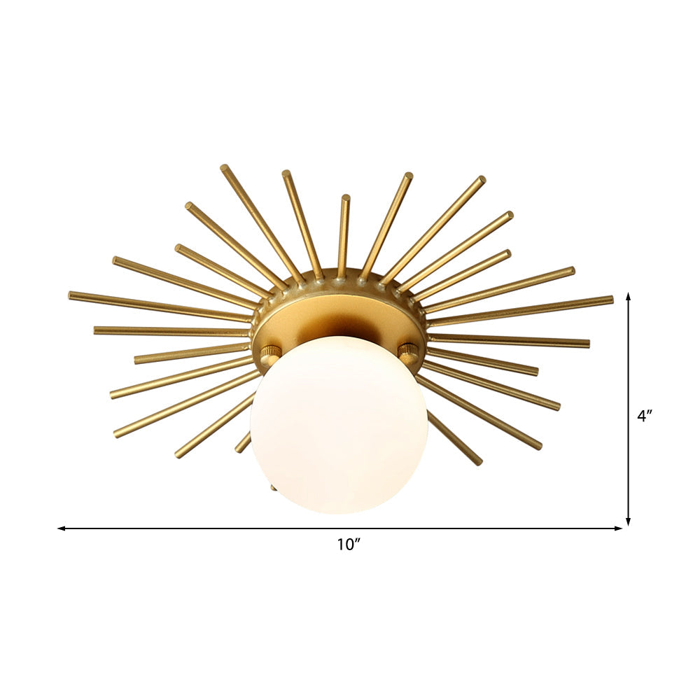 Frosted Globe Ceiling Light