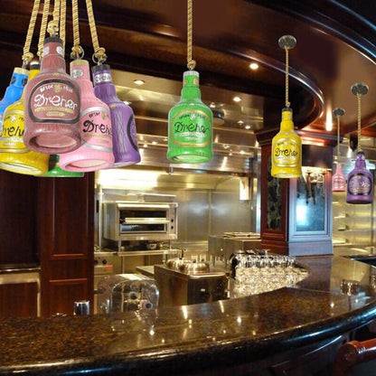 Colorful Bottle Pendant Light