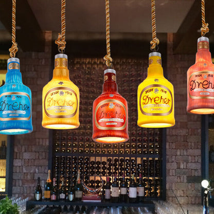Colorful Bottle Pendant Light