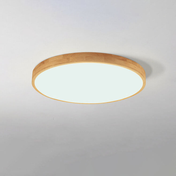Modern Wood Trim LED Ceiling Light