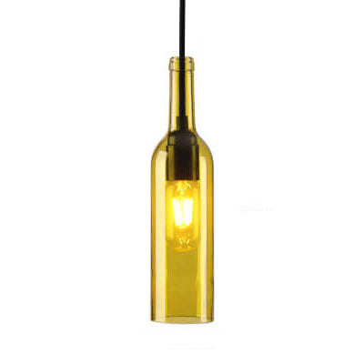 Colorful Glass Bottle Pendant Light